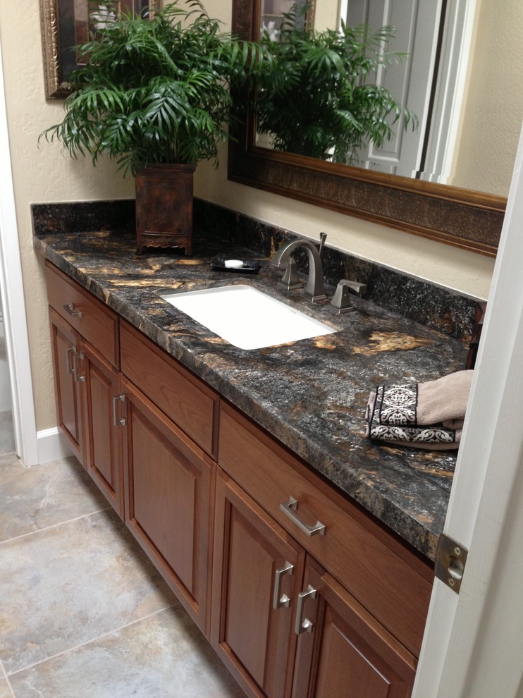 Wood Fireplace Mantels Bathroom Traditional with Bathroom Framed Mirror Granite