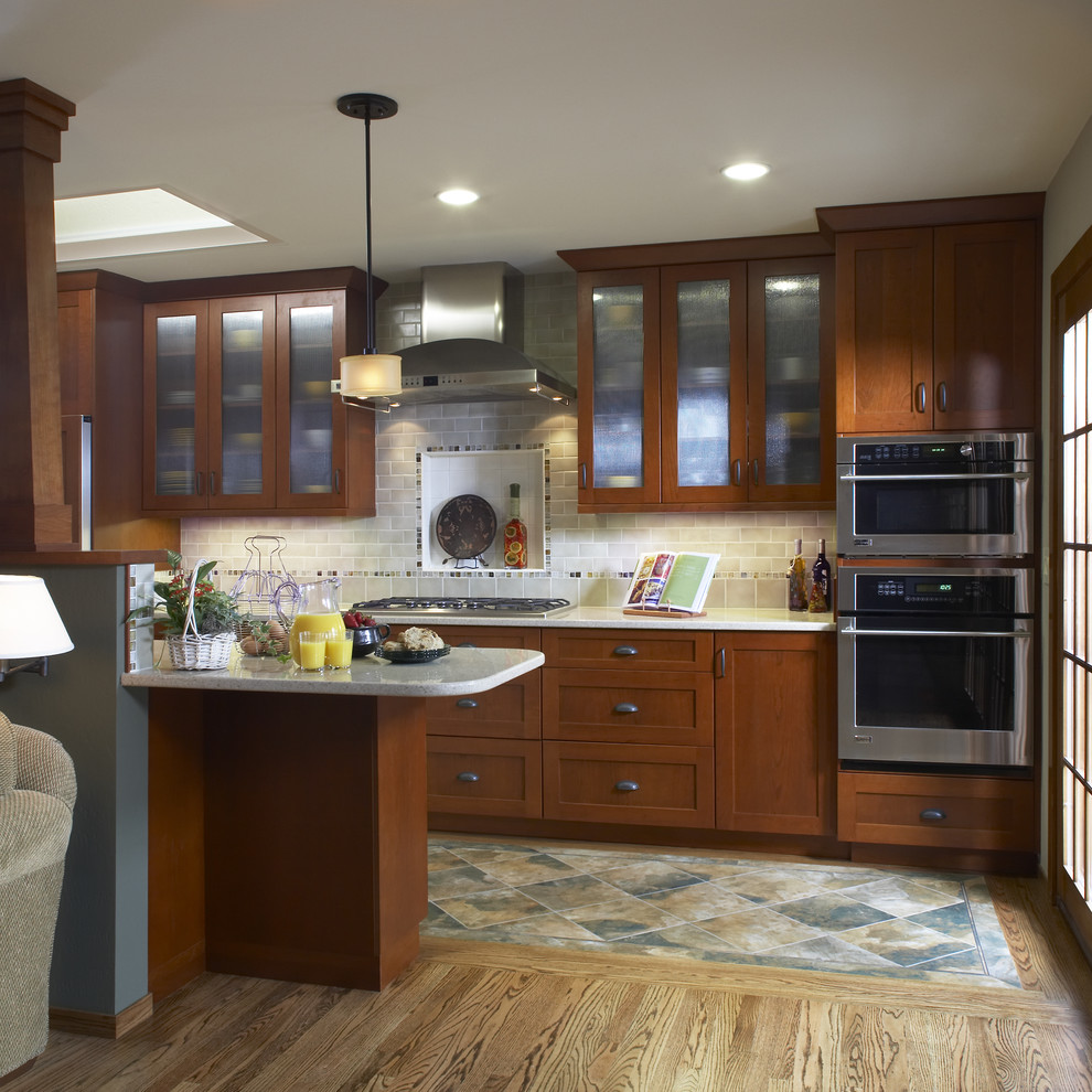Wood Flooring Ideas Kitchen Traditional with Amtico Bin Pulls Blue1