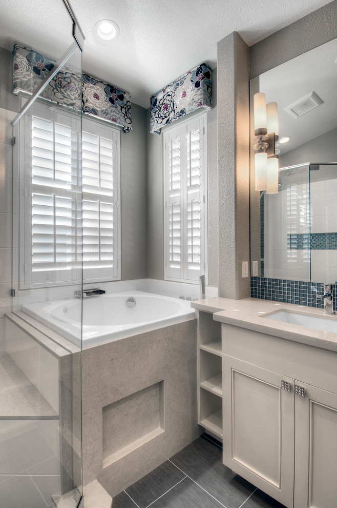 Wood Look Porcelain Tile Bathroom Transitional with Contemporary Bathroom Great Use