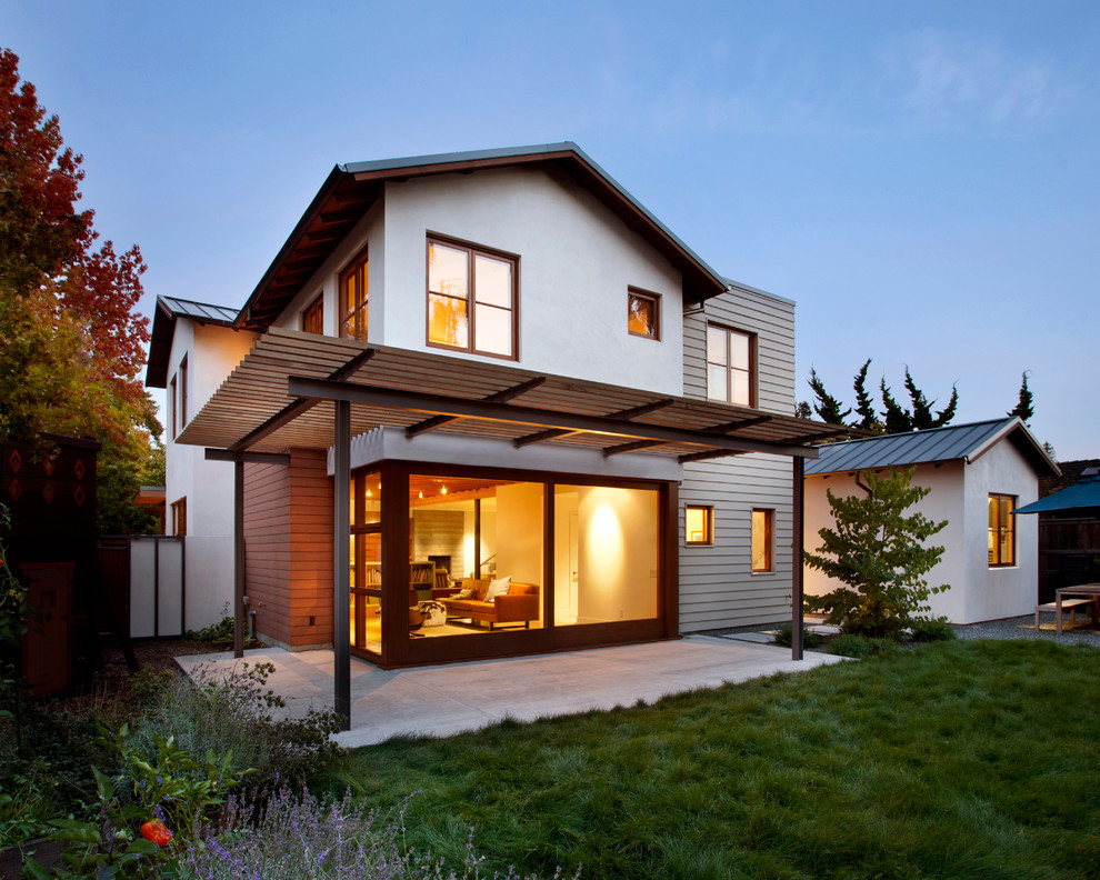 Wood Patio Cover Exterior Transitional with Contemporary Eclectic Exterior Large