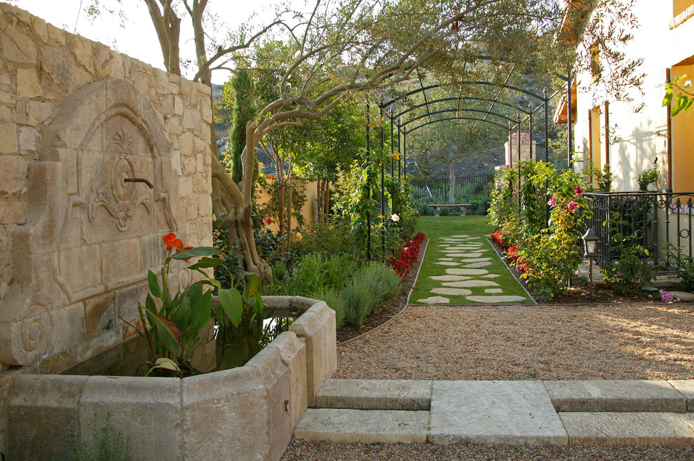 Wood Railing Designs Landscape Mediterranean with Al Fresco Backyard Bastide