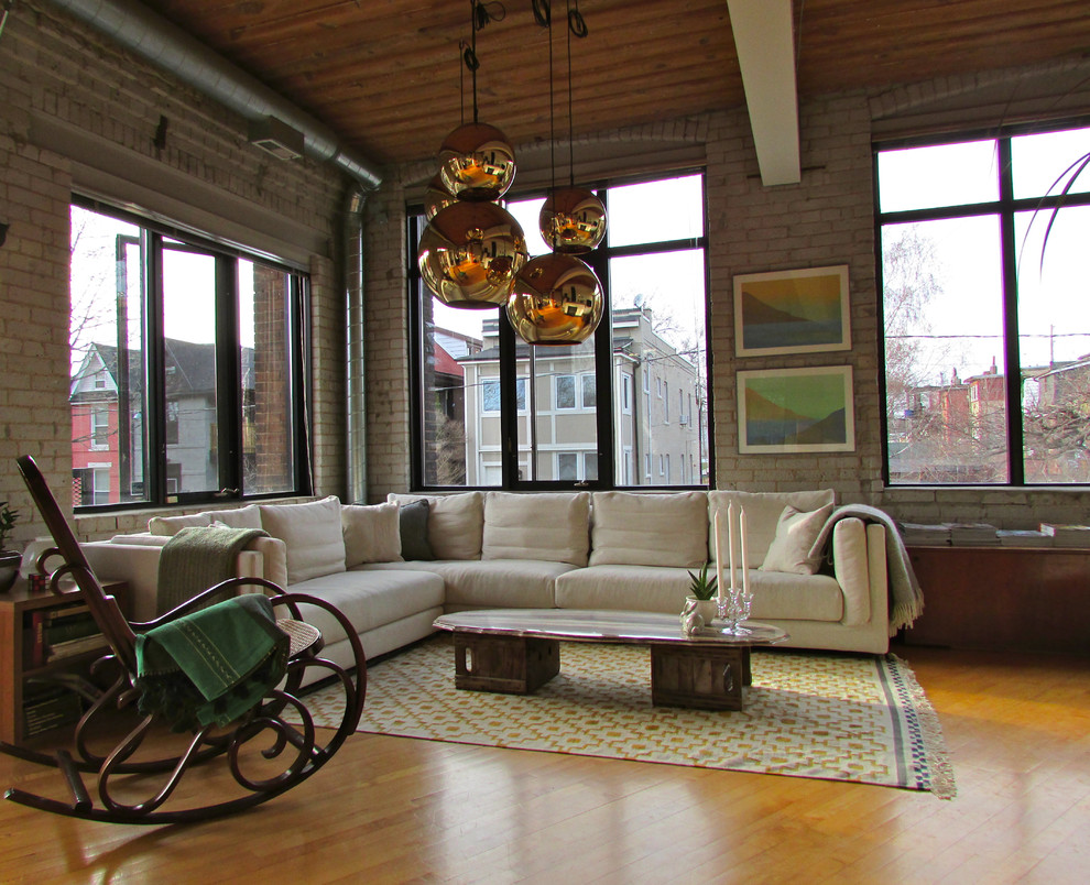 Wood Rocking Chair Living Room Industrial with Arched Windows Black Window