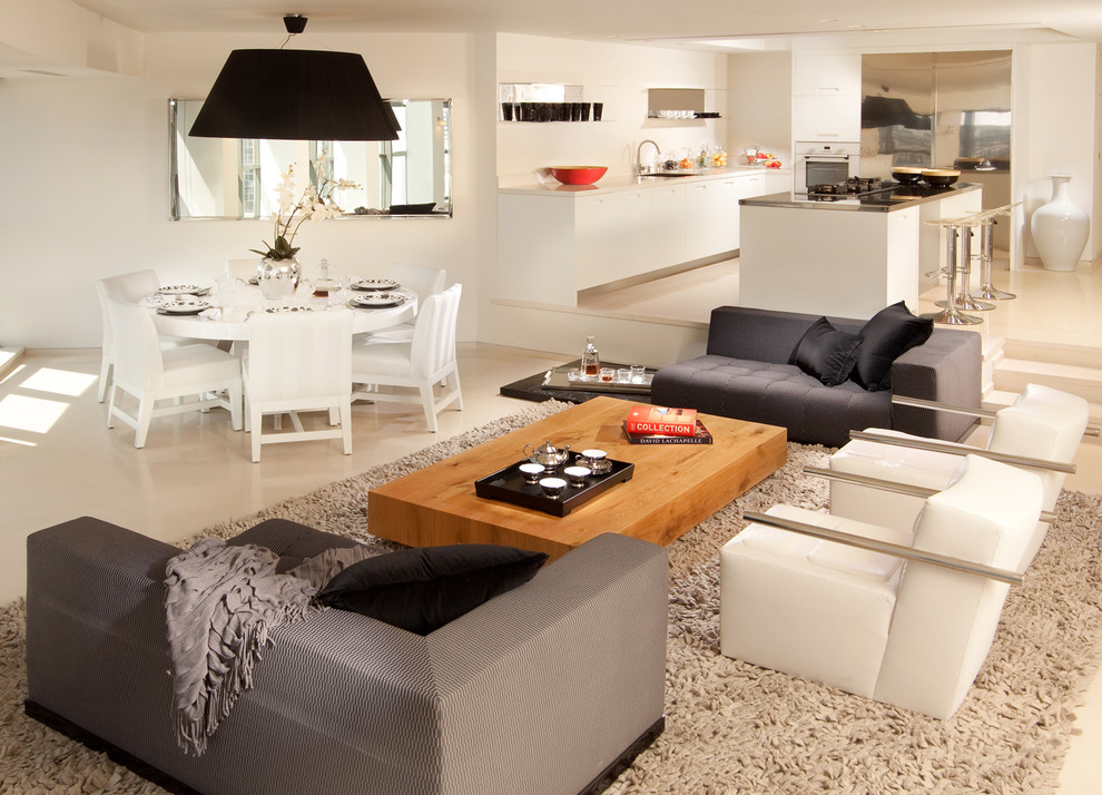 Wood Slab Coffee Table Living Room Modern with Area Rug Black And