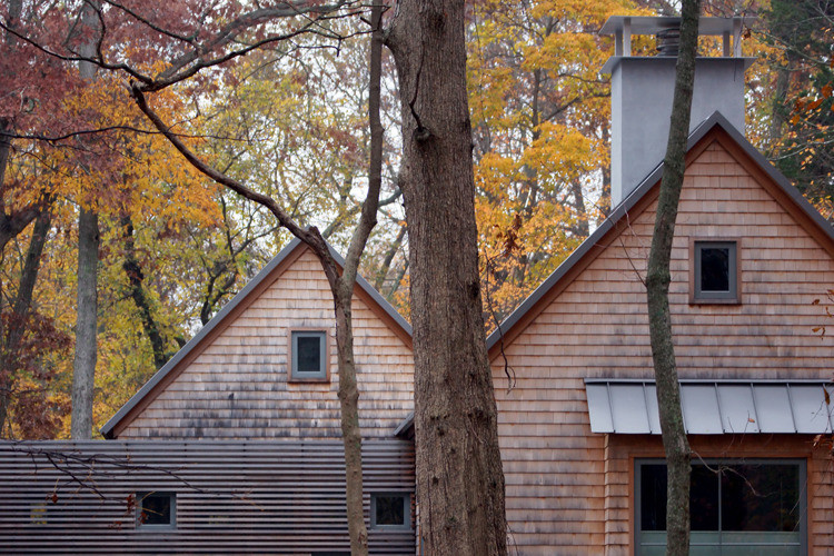 Wood Slat Wall Exterior Contemporary with None 