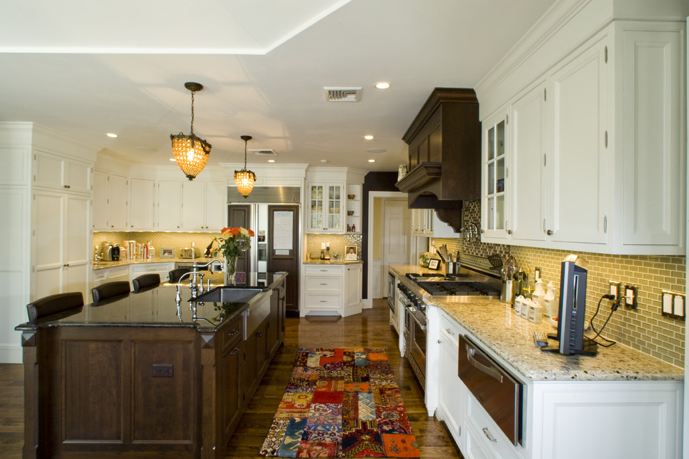Wood Soffit Material Kitchen Traditional with Apron Sink Breakfast Bar