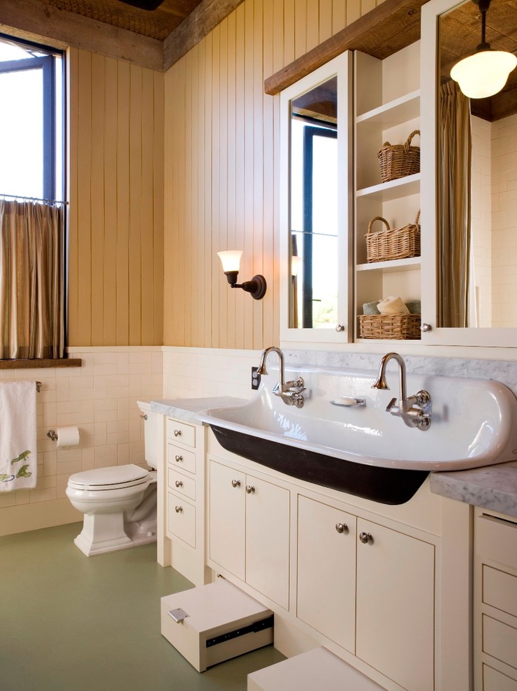 Wood Step Stool Bathroom Traditional with Beige Cabinet Beige Drawer