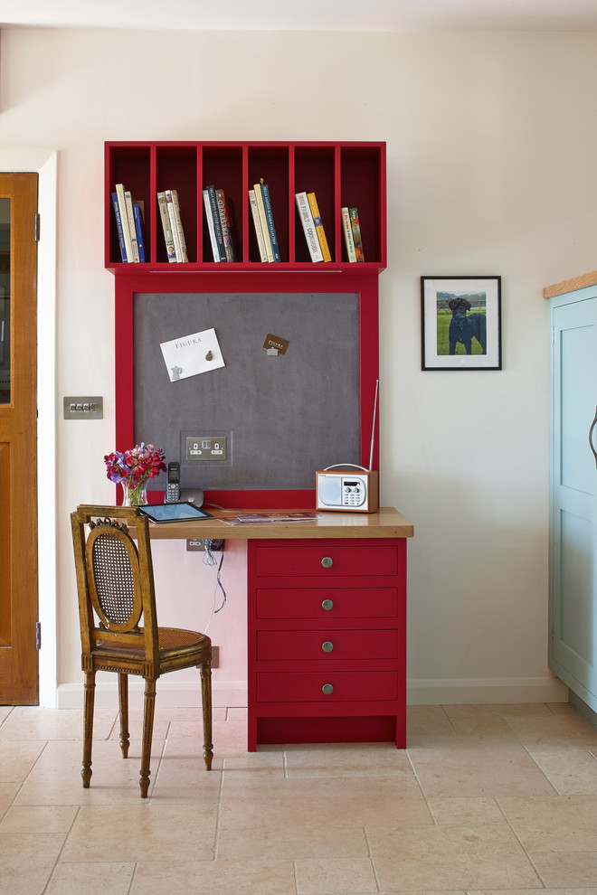 Wooden Desk Chair Home Office Farmhouse with Bespoke Chalk Board Country