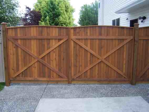 Wooden Fence Gates Spaces with None 