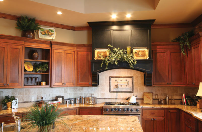 Wooden Range Hood Kitchen Craftsman with Black Cabinets Black Hood