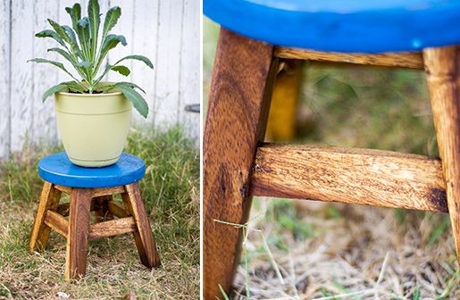 Wooden Step Stool Spaces Farmhouse with Milking Stool Shabby Chic
