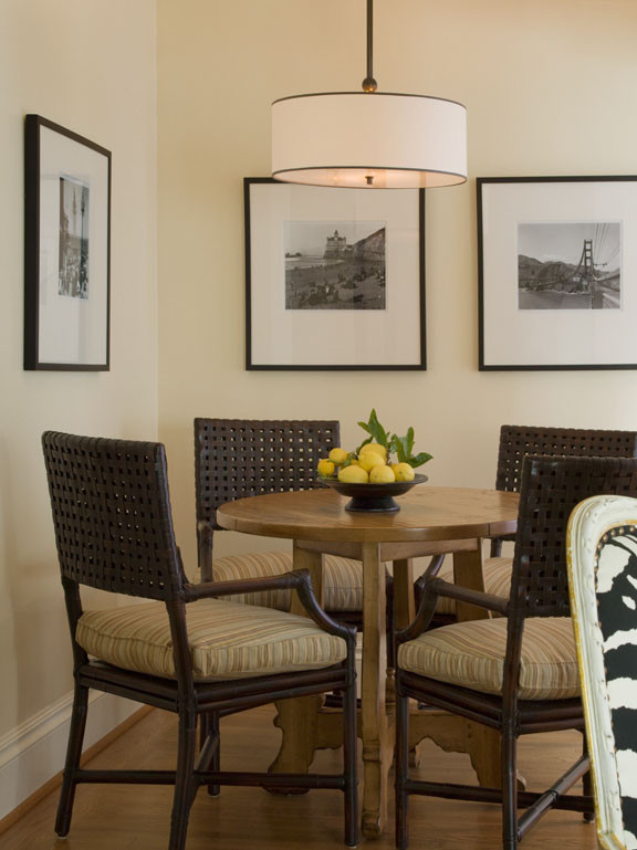 Woven Leather Chair Dining Room Eclectic with Apartment Dining Black And
