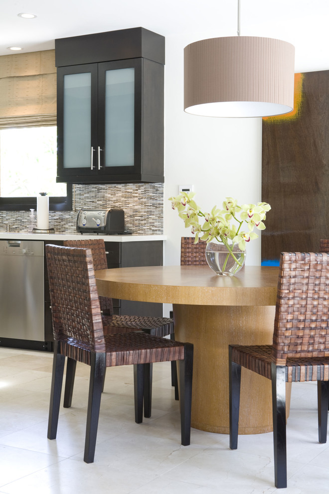 woven leather chair Kitchen Contemporary with none