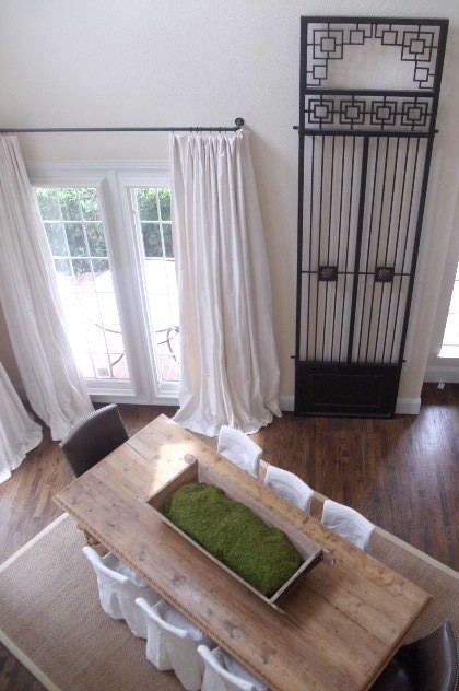 Wrought Iron Curtain Rods Dining Room Eclectic with Clean Curtains Iron Organic
