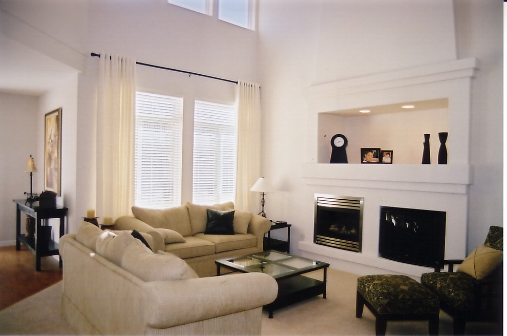 Wrought Iron Curtain Rods Living Room Contemporary with Beige Beige Sofas And