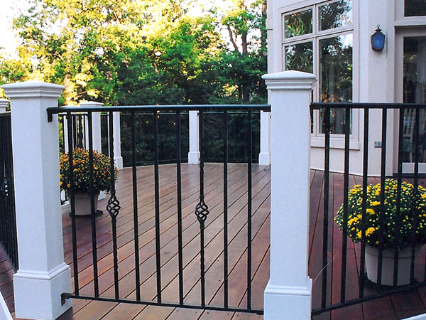 Wrought Iron Deck Railing Deck Traditional with Decks Backyard Decks Cedar