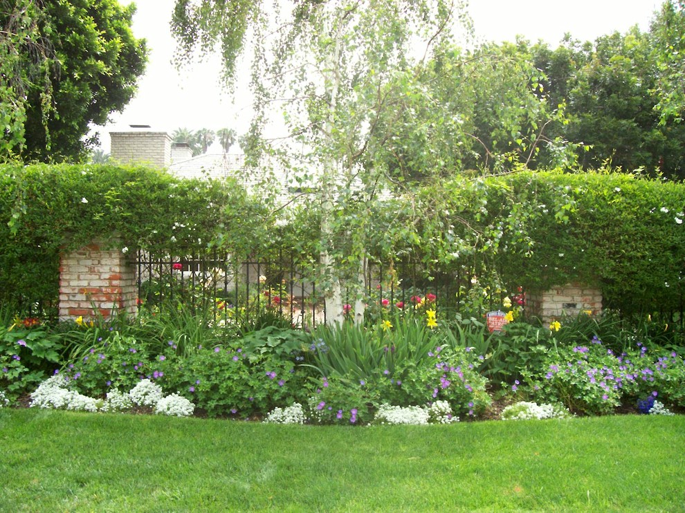 wrought iron fencing Landscape Eclectic with none