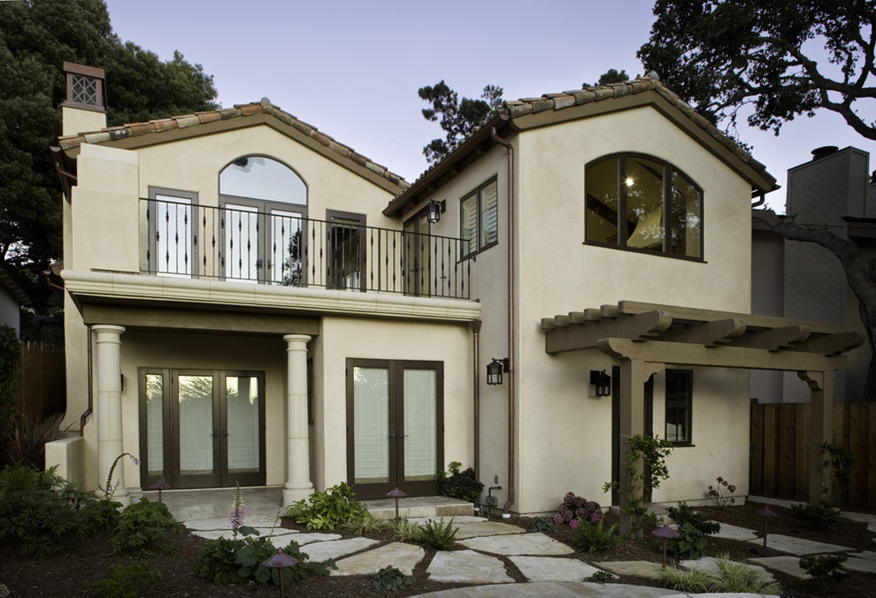 Wrought Iron Pergola Exterior Mediterranean with Balcony Balustrade Column French
