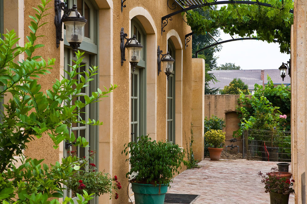 Wrought Iron Pergola Spaces Mediterranean with None 