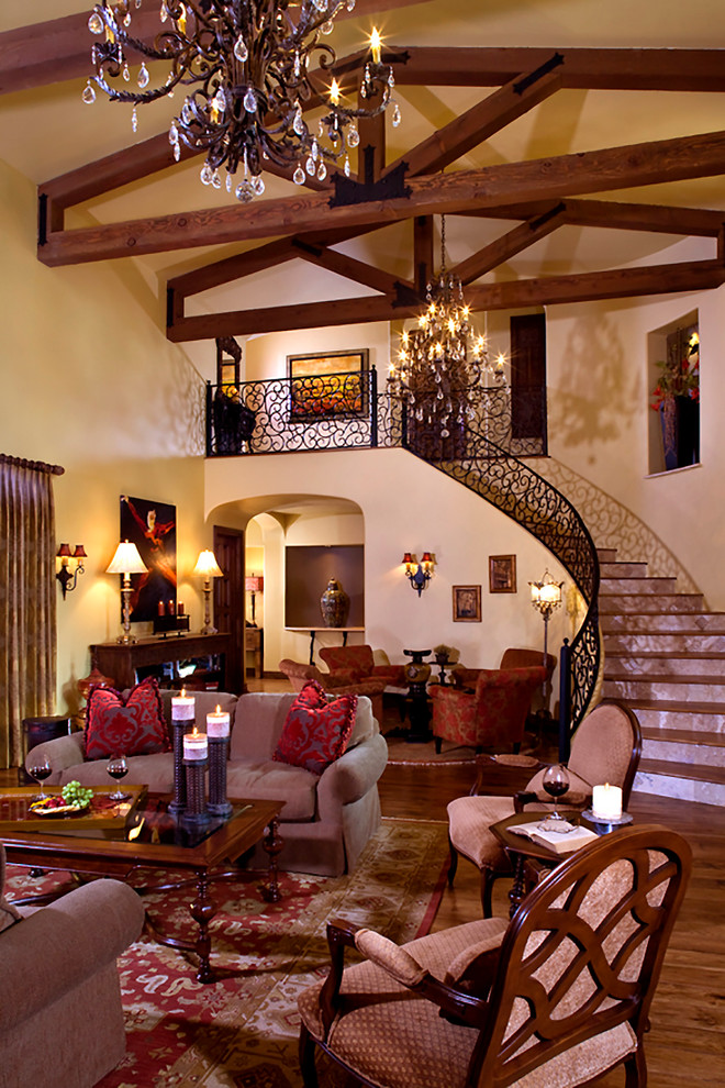 Wrought Iron Stair Railings Interior Living Room Traditional with Arched Arched Ceiling Arched