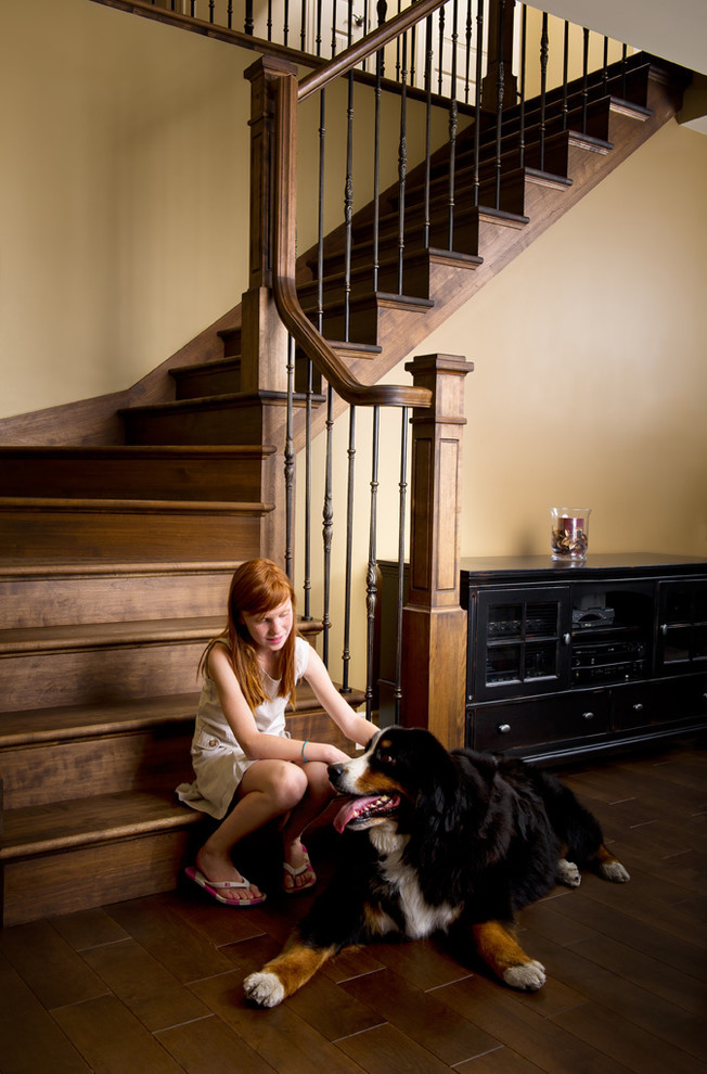 Wrought Iron Stairs Staircase Traditional with Classic Custom Railing Escalier