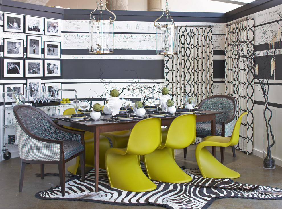 Zebra Skin Rug Dining Room Eclectic with Area Rug Bar Accessories