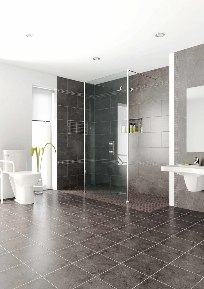 Zero Threshold Shower Bathroom Modern with Accessible Remodeling Cleveland Accessible