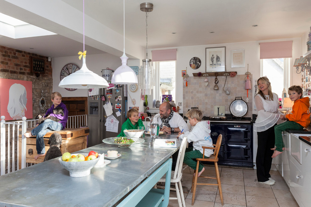 Zinc Top Table Spaces Traditional with Buttonandsprung Chrissnook Design Furniture