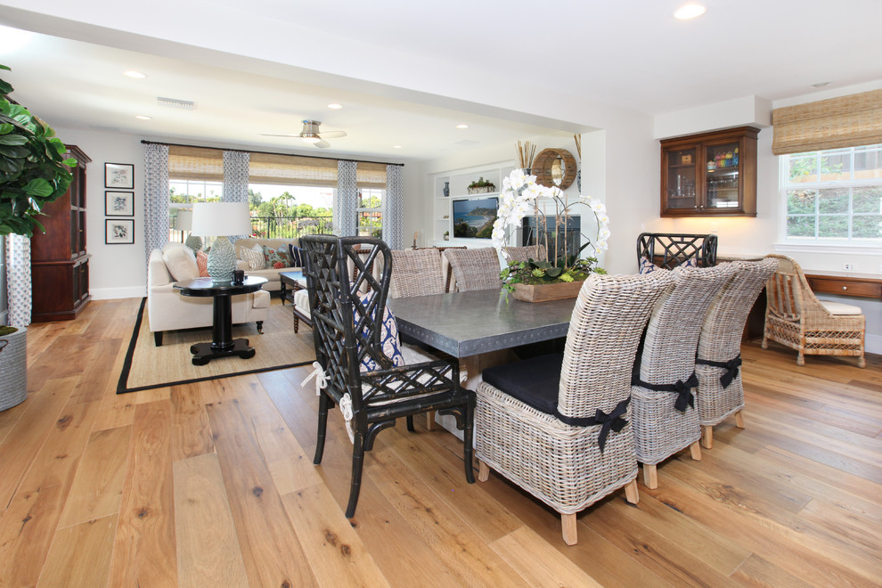 Zinc Topped Dining Table Family Room Traditional with Black Bamboo Dining Chair