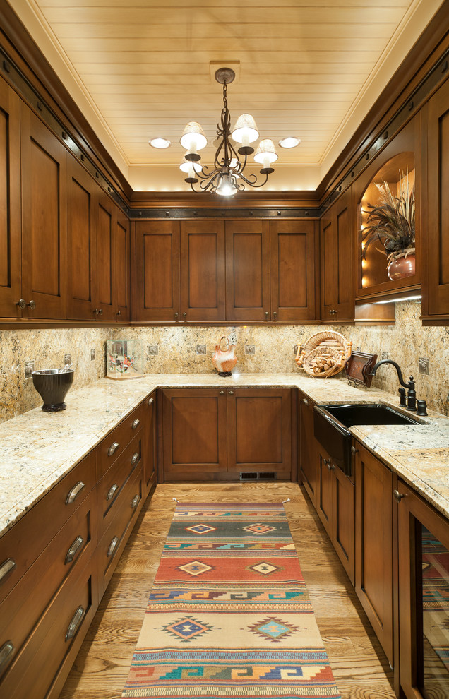 Agra Indian Kitchen Kitchen Traditional with Beige Countertop Beige Panel