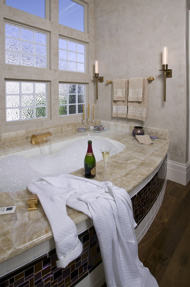Amma Kitchen Bathroom Contemporary with Baseboards Bath Accessories Dark