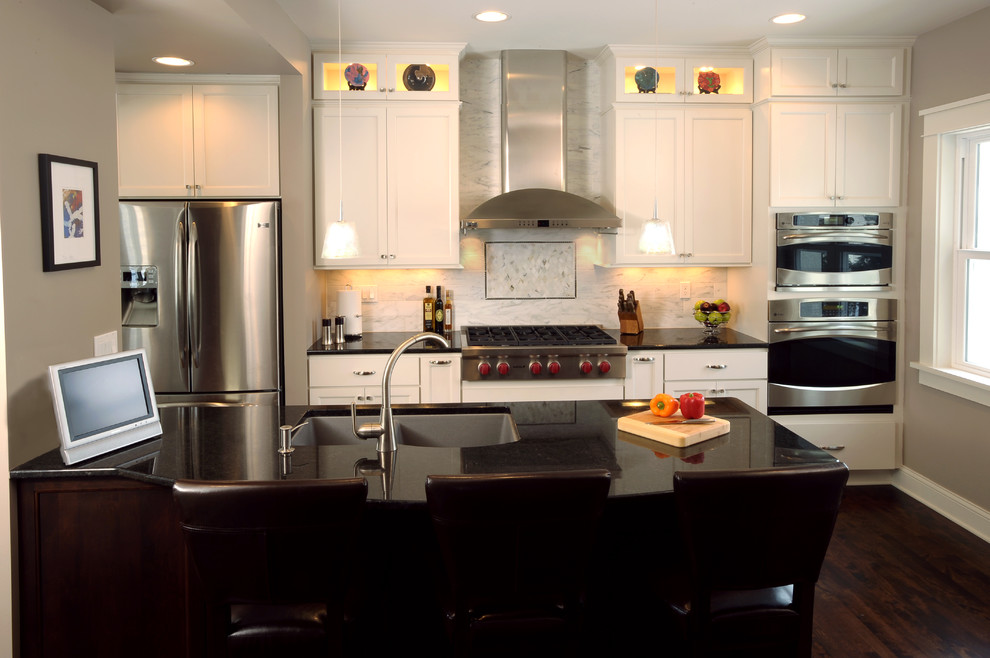 Blanco Kitchen Sinks Kitchen Transitional with Antique White Birch Birch