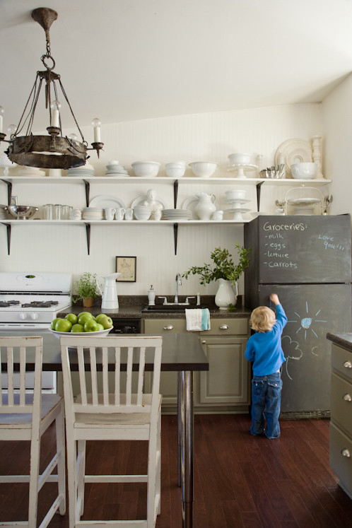 Chalk Paint Kitchen Cabinets Kitchen Eclectic with Cabinet Color Kitchen Chalkboard