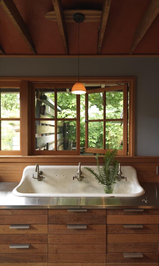 Clogged Kitchen Sink Kitchen Industrial with Book Cast Iron Sink