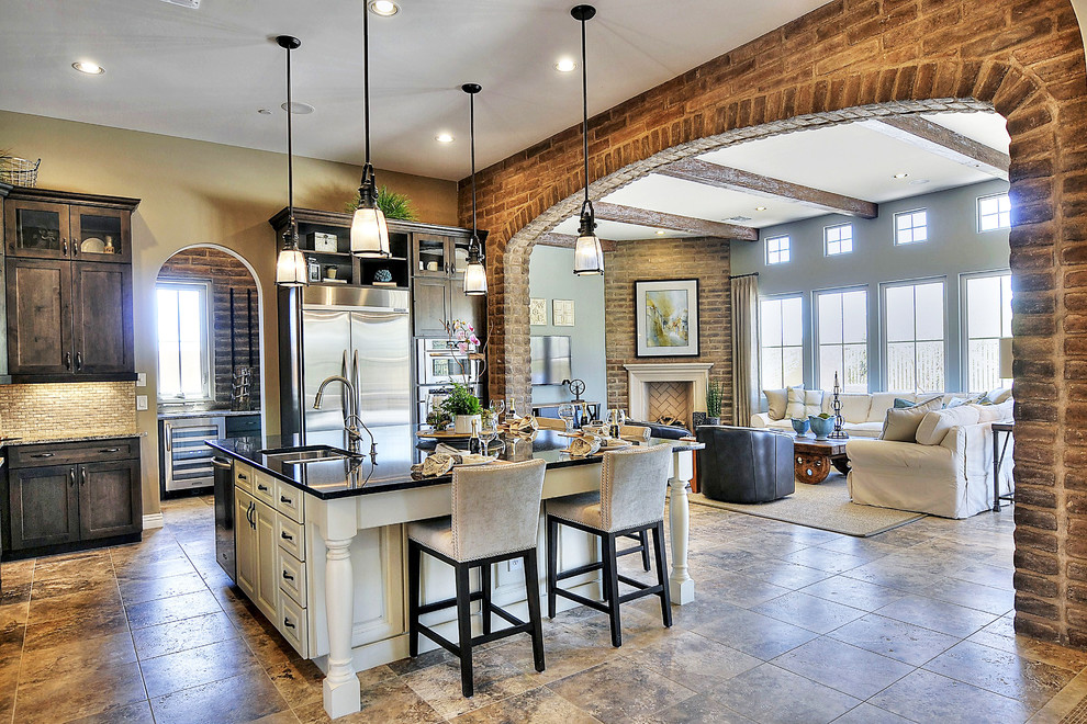 Copper Kitchen Faucets Kitchen Traditional with Adobe Brick Adobe Thin
