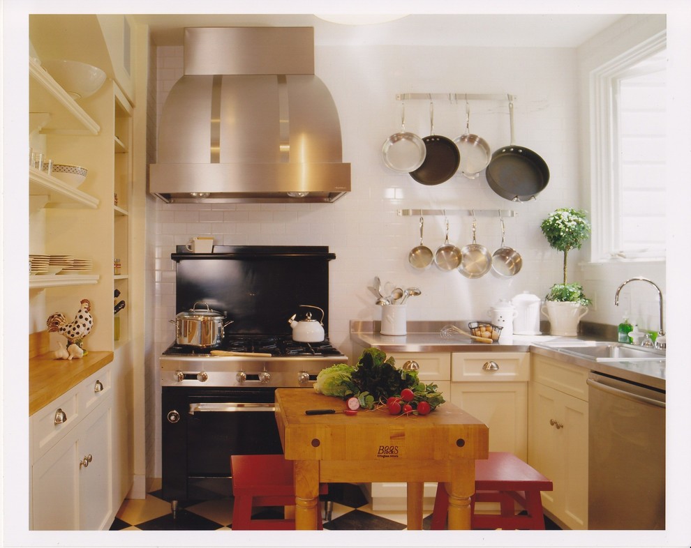 Country Kitchen Sweetart Kitchen Eclectic with Boos Butcher Block Drawer