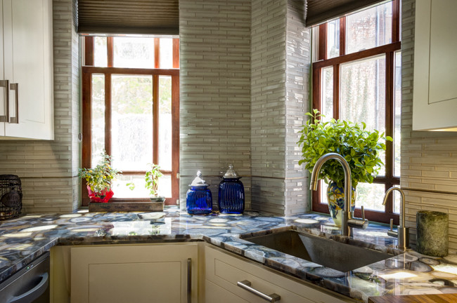 Discounted Kitchen Cabinets Kitchen Contemporary with Agate Stone Artistic Tile