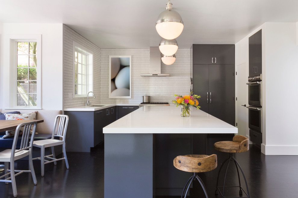 Dixie Kitchen Evanston Kitchen Contemporary with 3 Inch Flat Edge