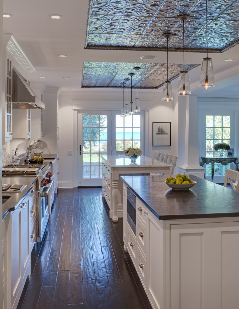 Dixie Kitchen Evanston Kitchen Traditional with Airy Ceiling Lighting Dark