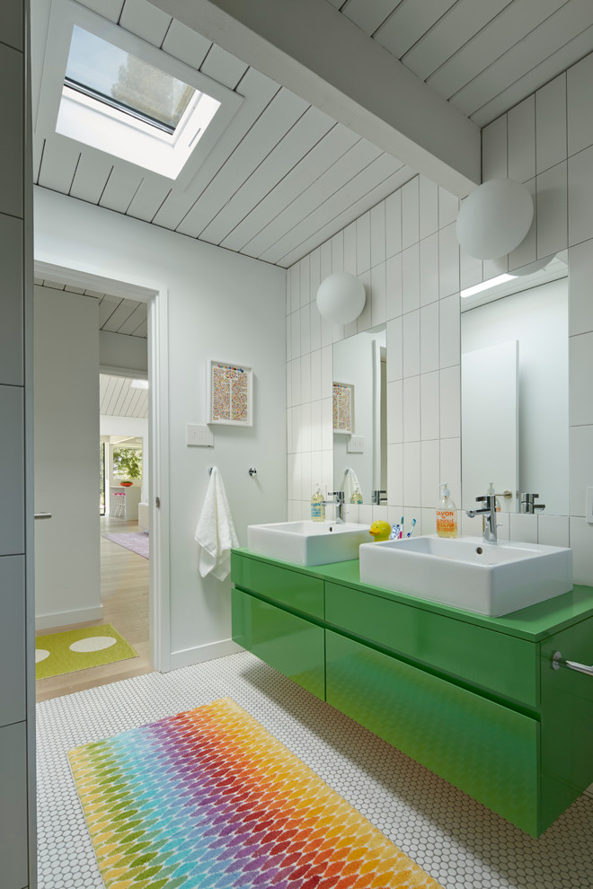 Gel Kitchen Mats Bathroom Midcentury with Bright Colors Brightly Colored