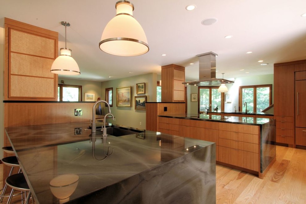 Grohe Kitchen Faucets Kitchen Contemporary with Ash Hardwood Birdseye Maple