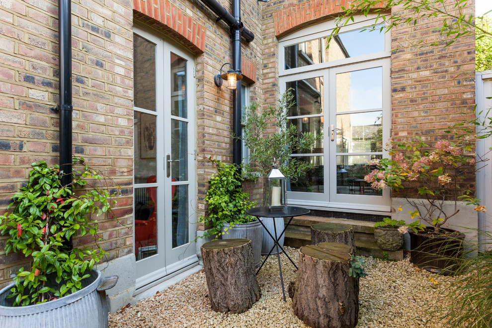 Hells Kitchen Season 10 Patio Scandinavian with Brick Siding French Doors