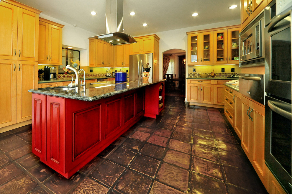How to Get Rid of Fruit Flies in the Kitchen Kitchen Mediterranean with Contrasting Cabinets Contrasting Countertops
