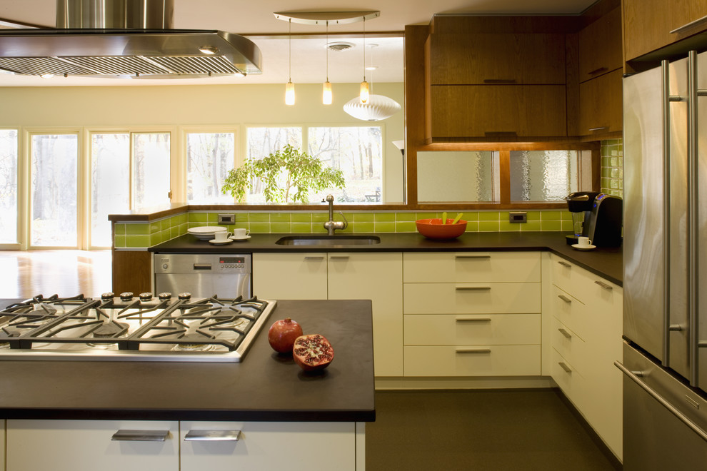 How to Install Kitchen Backsplash Kitchen Modern with Daylight Entry Green Kitchen