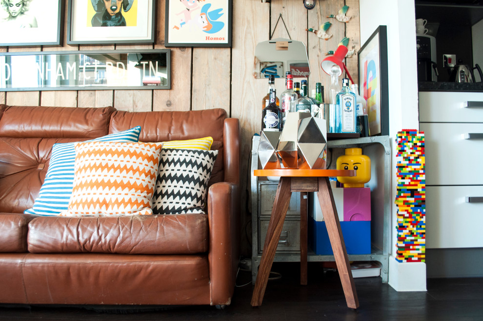 Jazz a Louisiana Kitchen Spaces Eclectic with Eclectic Leather Sofa Paintings