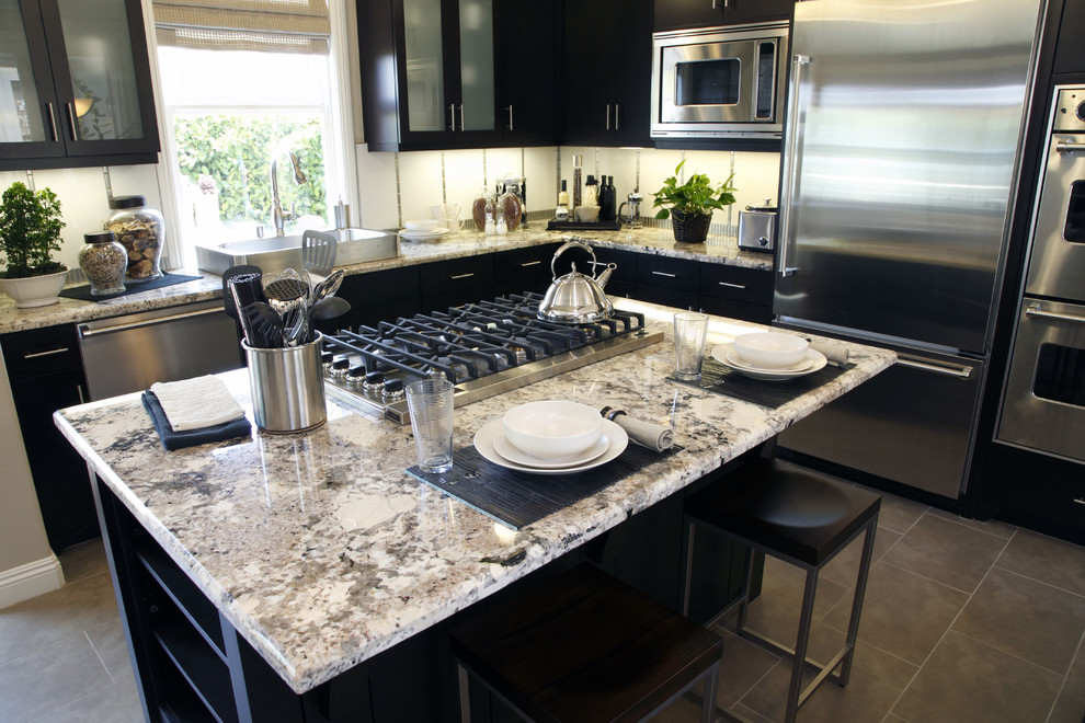 Kitchen Aid Superba Kitchen Contemporary with Backsplash Contemporary Style Countertops
