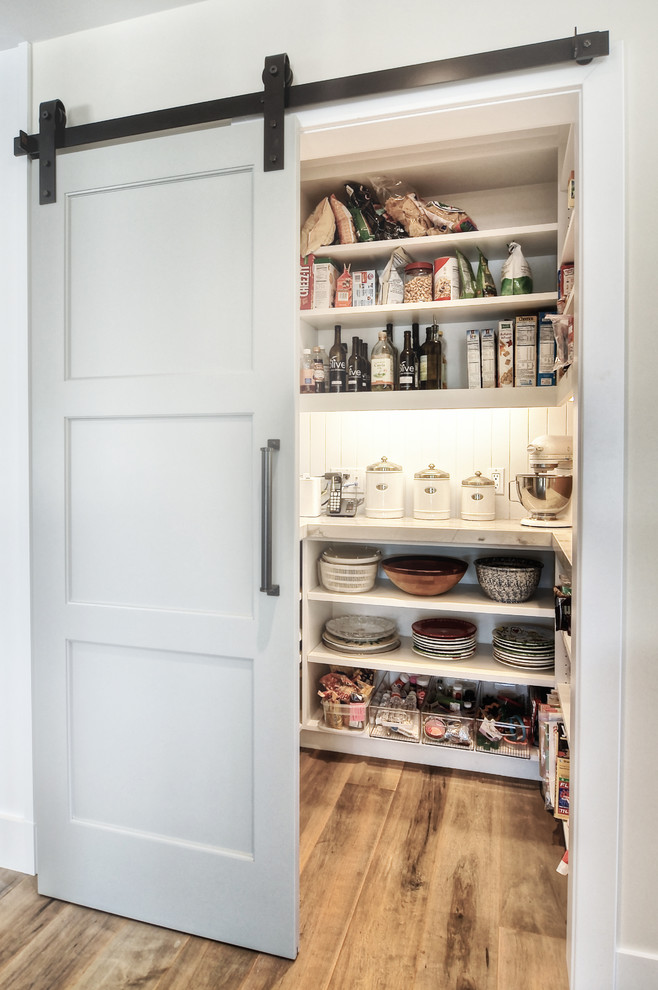 Kitchen Aid Toaster Kitchen Transitional with Bar Pull Pantry Shelves