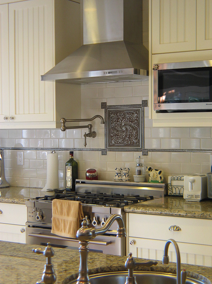 Kitchen Backsplashes Kitchen Traditional with Backsplash Beadboard Cooktop Spigot