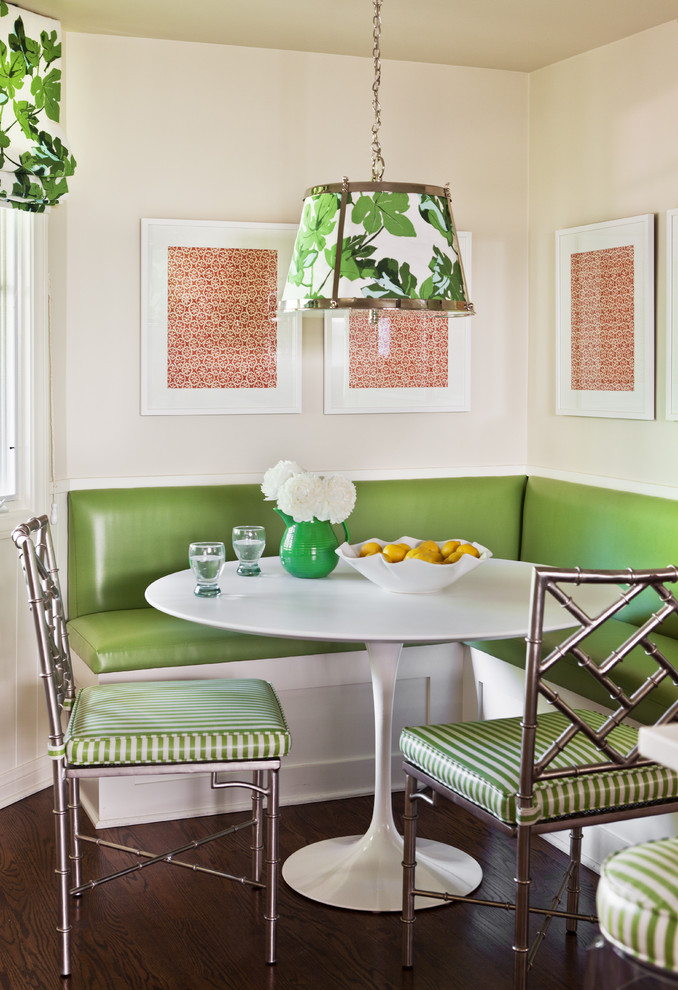 Kitchen Banquette Dining Room Transitional with Banquette Built in Seating Dark