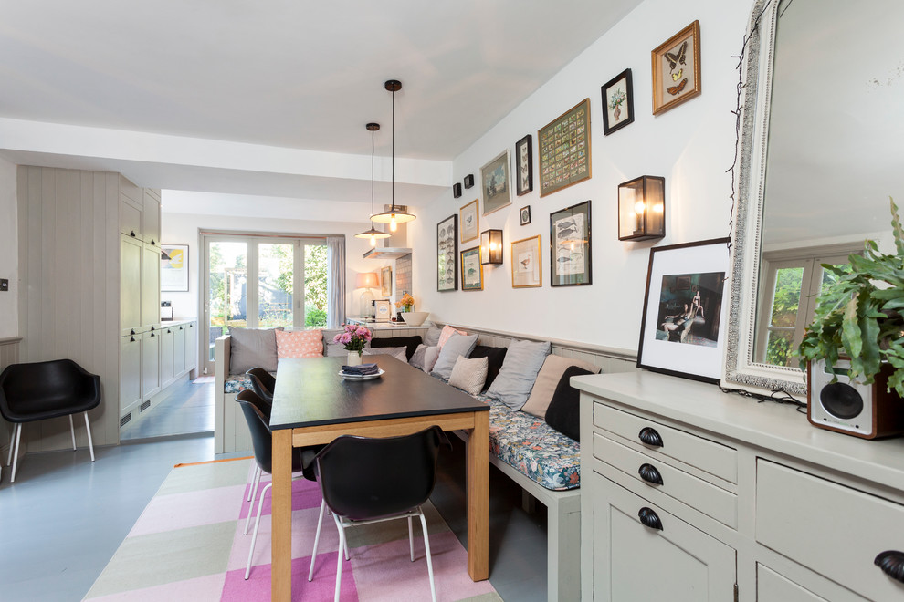 Kitchen Banquette Seating Dining Room Scandinavian with Black Dining Chairs Built