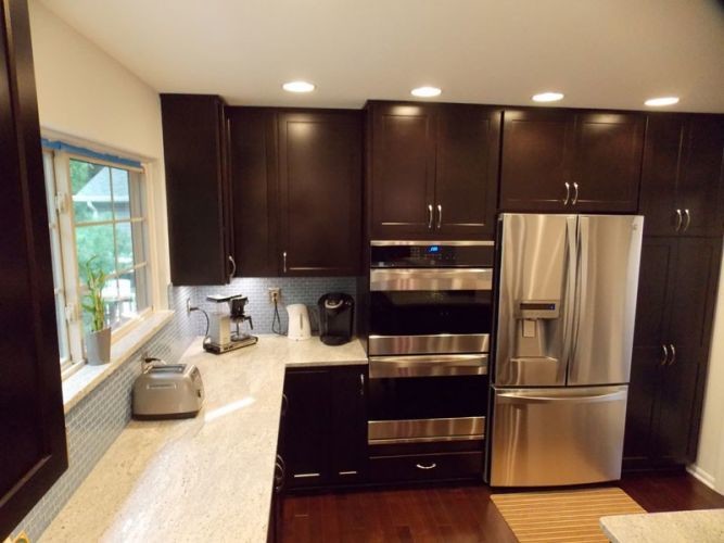 Kitchen Cabinet Resurfacing Kitchen with Flower Arrangement Granite Countertops1